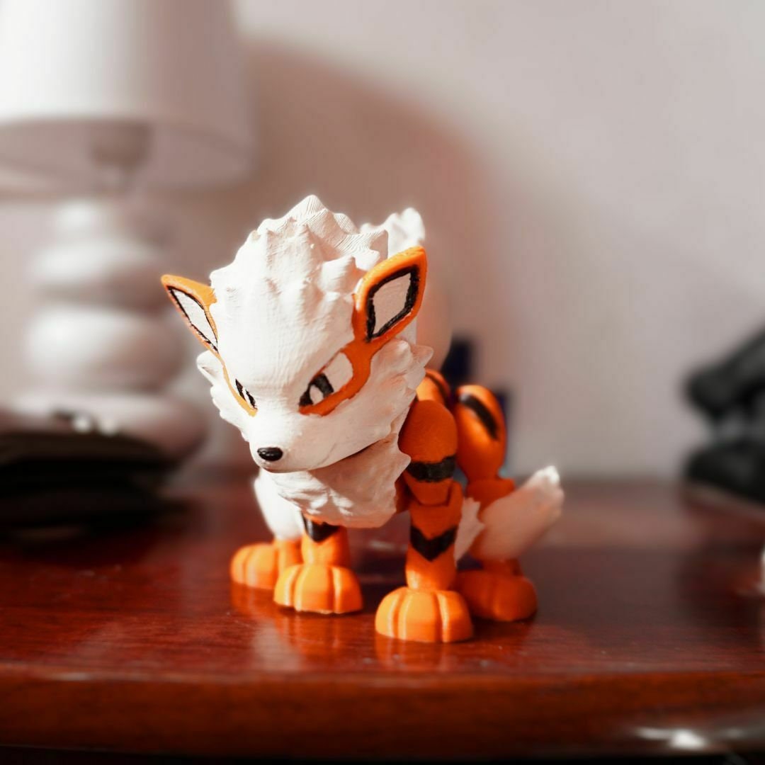 Flexi Arcanine Stress Fidget Toy Pokemon 3D Printed Figure Articulating ADHD Desk