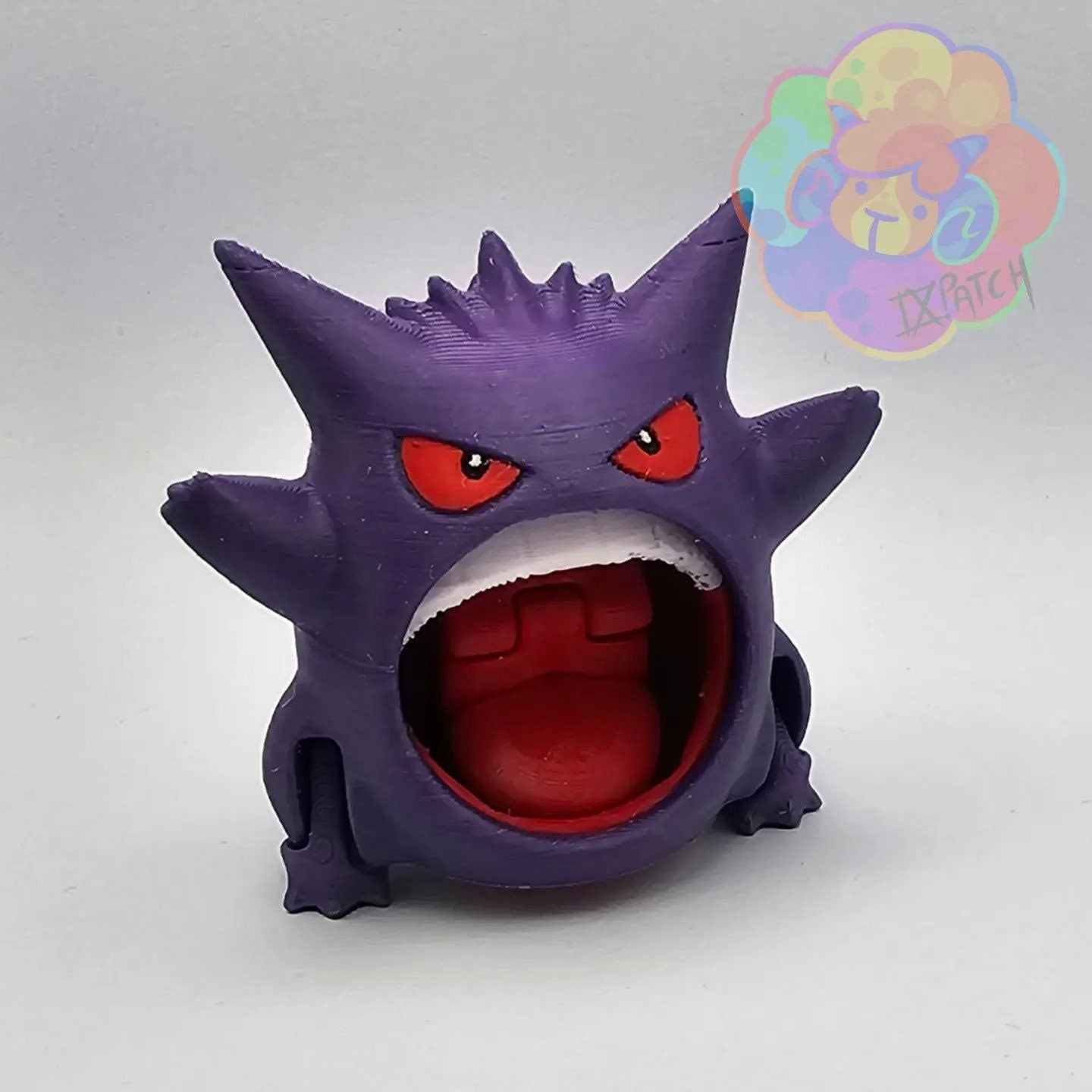 Articulated Gengar with Flexible Tongue Stress Fidget Toy Pokemon 3D Printed Flexi Figure ADHD Desk