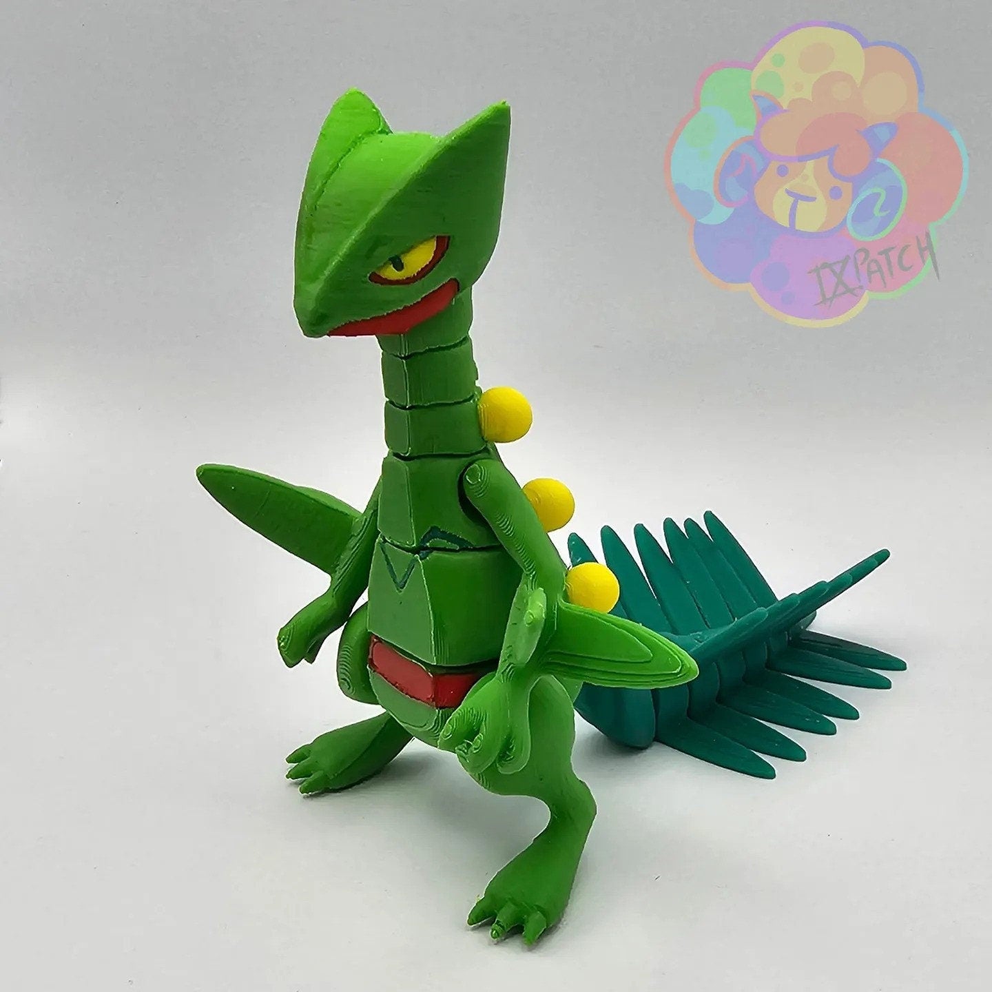 Articulated Sceptile Stress Fidget Toy Pokemon 3D Printed Flexi Figure ADHD Desk