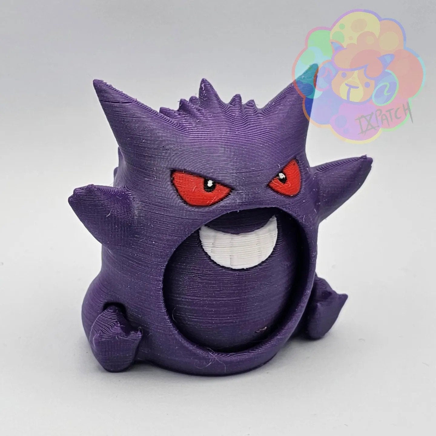 Articulated Gengar with Flexible Tongue Stress Fidget Toy Pokemon 3D Printed Flexi Figure ADHD Desk