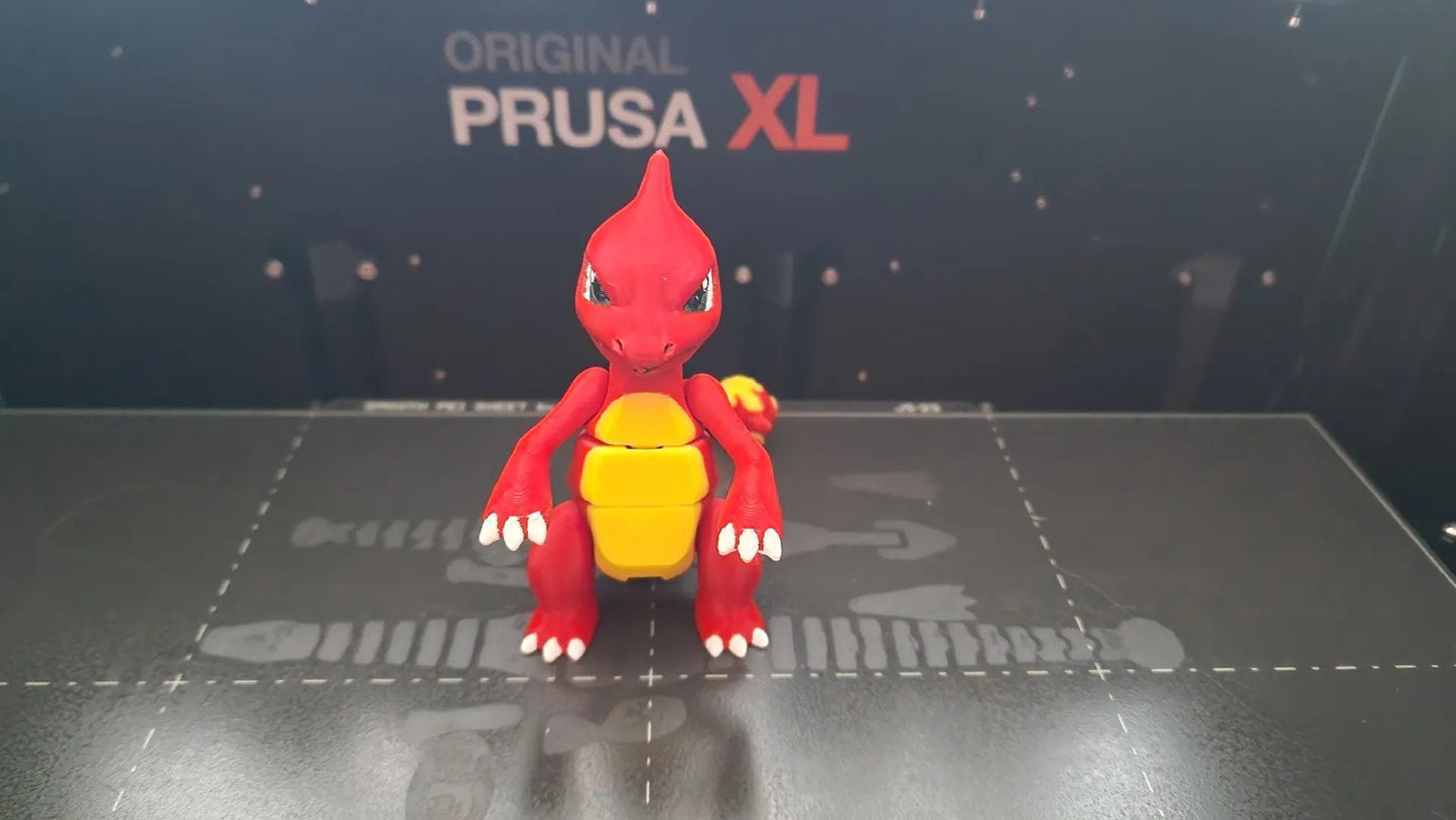 Articulated Charmeleon Stress Fidget Toy Pokemon 3D Printed Flexi Figure ADHD Desk