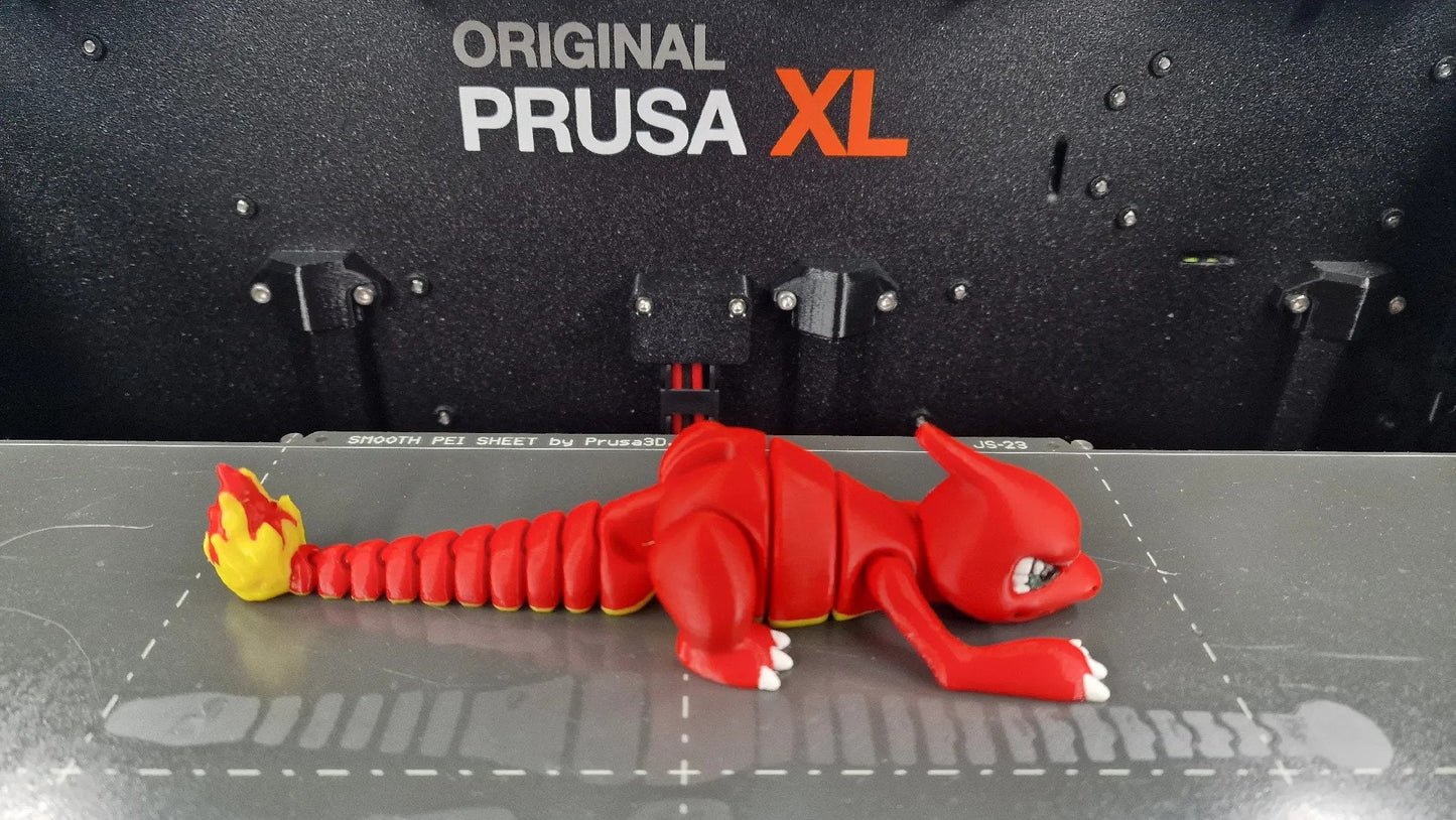 Articulated Charmeleon Stress Fidget Toy Pokemon 3D Printed Flexi Figure ADHD Desk