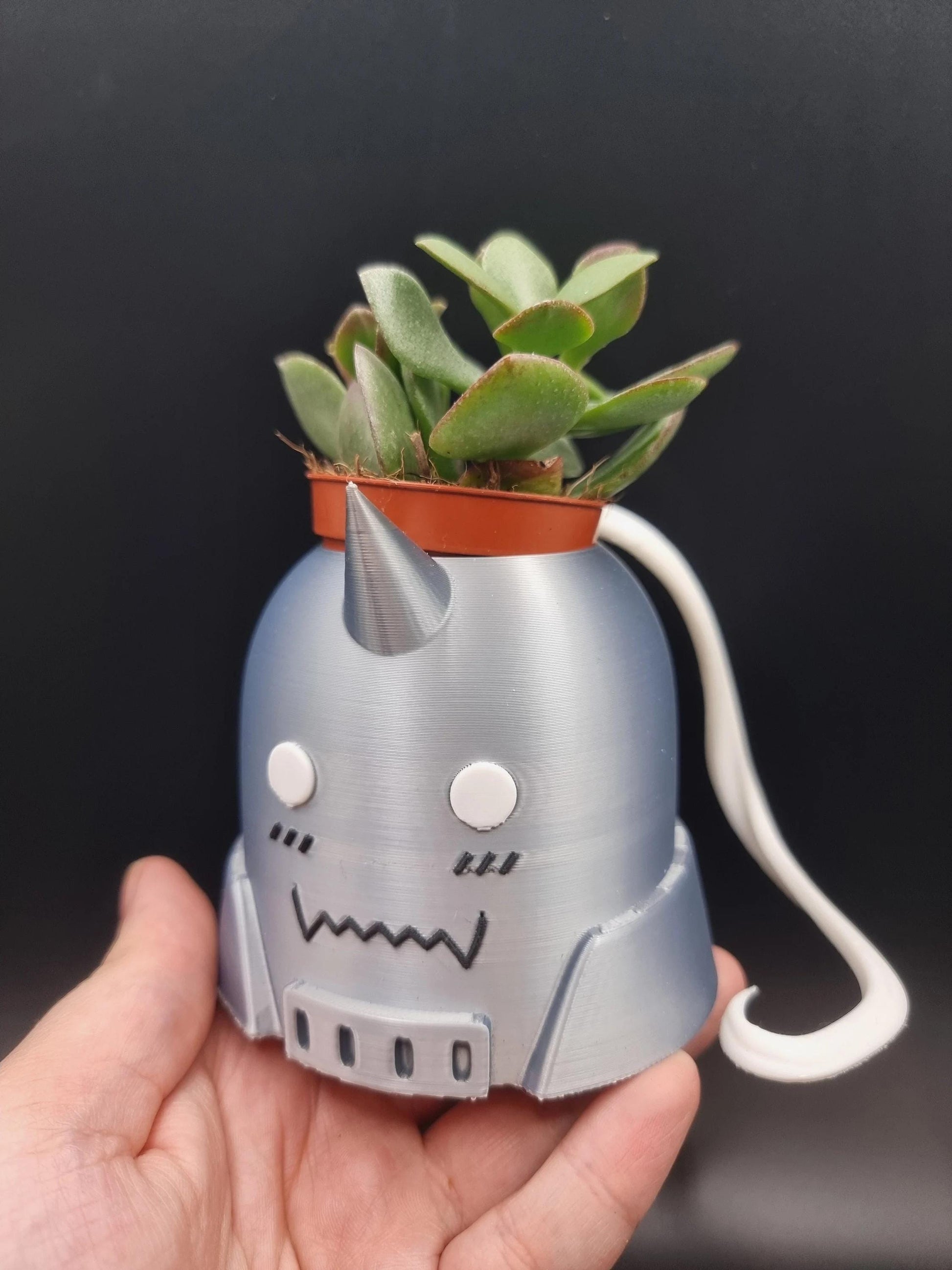 anime succulent pots Anime Helmet Cat Plant Pot