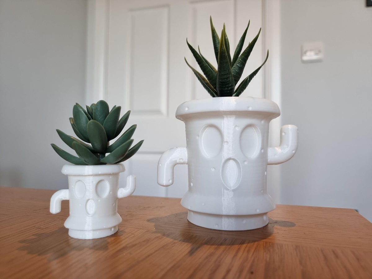 Animal Crossing Gyroid Lloid Plant Pot – Cute 3D Printed Planter for Succulents, Cacti, and Decor – Painted or Unpainted – 3 Sizes