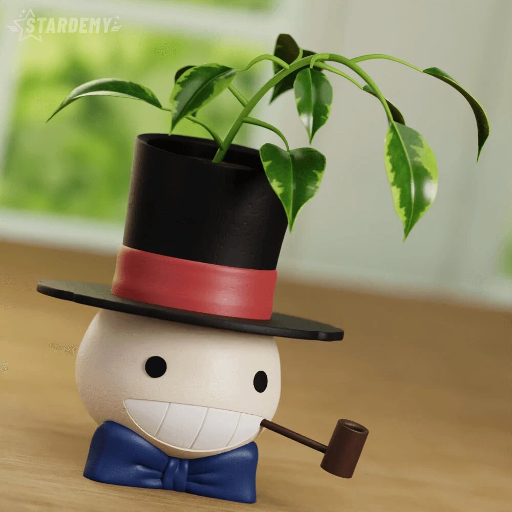 Turnip Head Planter, Howl's Moving Castle Plant Pot, Anime Succulent Pot, Studio Ghibli Inspired Decor, Pen Holder, Cute Geek Gift