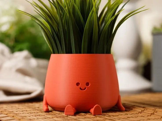 Official Cute Happy Face Pot Planter - Choose Your Colour - Sitting Pot, Funny Planter, Succulent, Cacti Planter, Silly Plant Pot, Gift