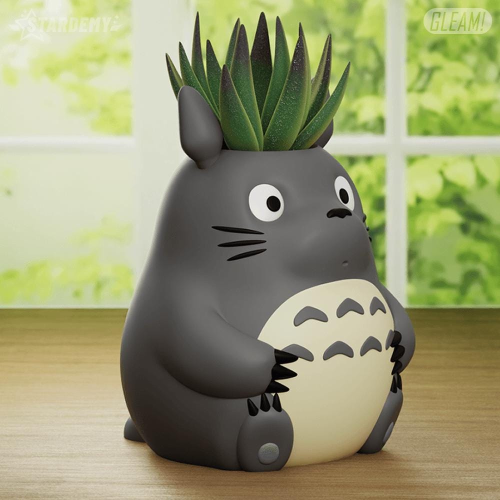 Totoro Planter - Cute Pen Holder, Anime Desk Container, Succulent Pot, Decoration Gift for Fans
