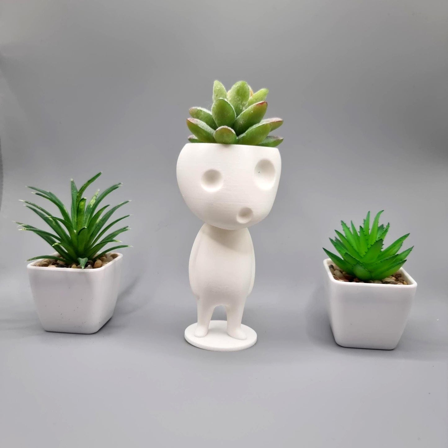 Standing Kodama Planter - Studio Ghibli Inspired - Princess Mononoke - Planters for Succulents - Tree Spirit - Indoor Plant Pot