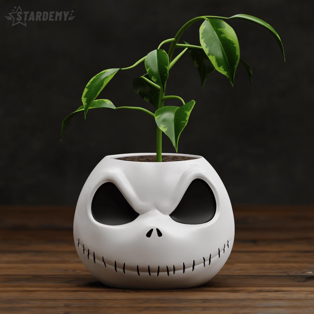 Jack Skellington Planter Pot | 3D Printed Flower Pot & Pen Holder | Multiple Sizes and Expressions | Gothic Desk Decor Gift for Fans