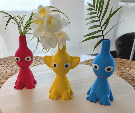 Pikmin Vase | Nintendo Inspired Planter | Cute Flower Holder | Gaming Room Decor | Gamer Gift | Geeky Home Decor | 3D Printed Vase