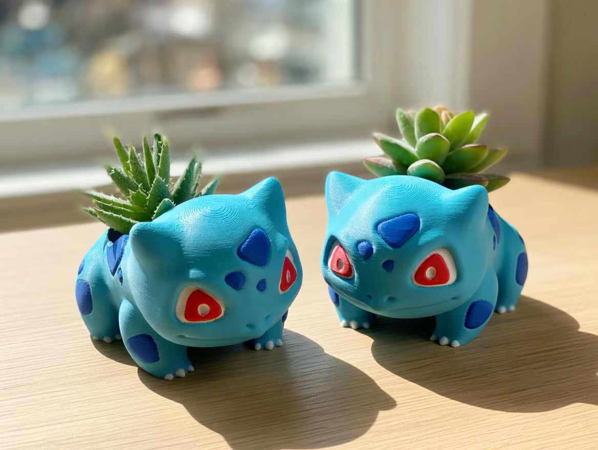 Bulbasaur Pokemon Planter | 3D Printed Plant Pot, Desk Decor Gift Geek