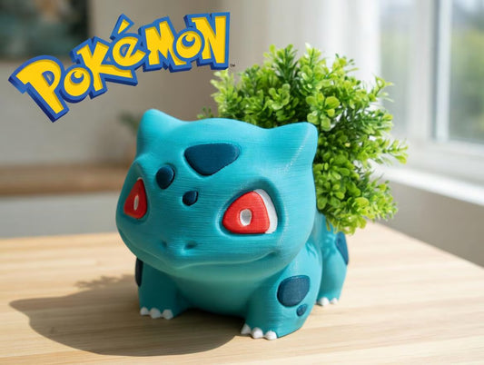 Bulbasaur Pokemon Planter | 3D Printed Plant Pot, Desk Decor Gift Geek