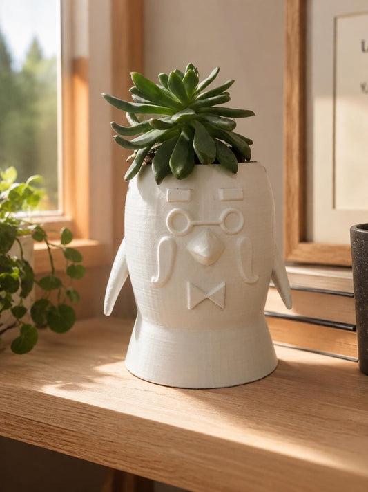 Brewstoid Gyroid Planter | Animal Crossing Inspired Plant Pot | 3D Printed Gaming Desk Decor | Cute Succulent Holder