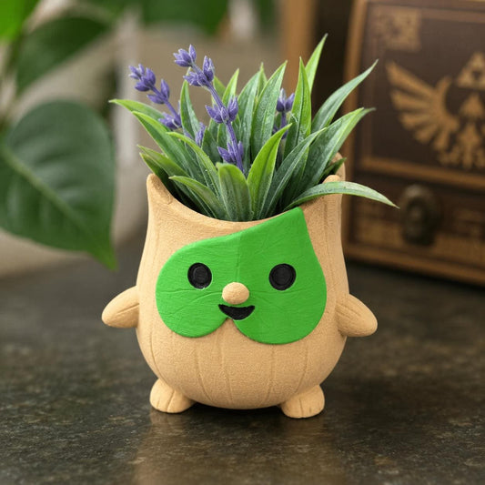 Korok Planter | Legend of Zelda Inspired Succulent Pot | 3D Printed Gamer Decor