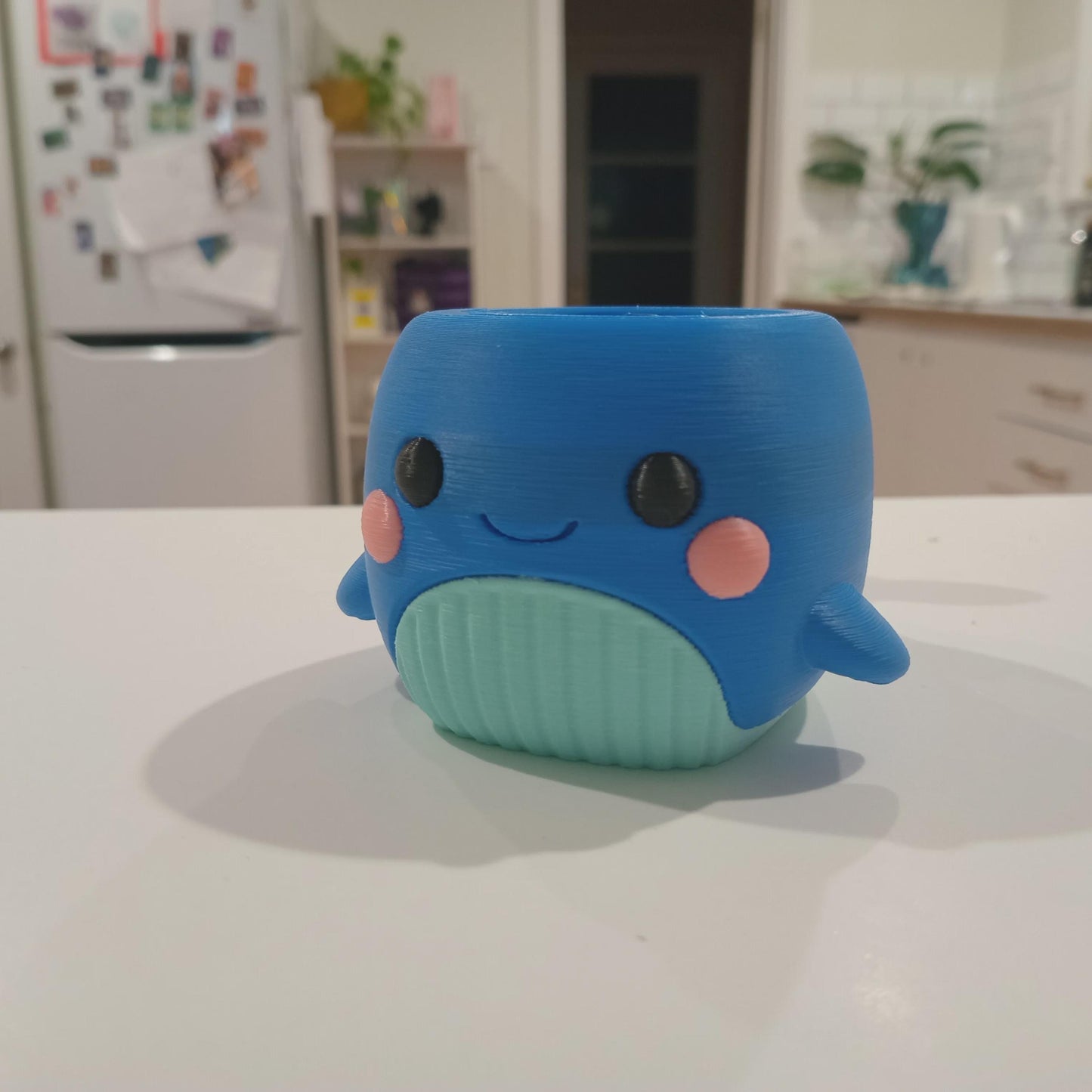 Chibi Whale Planter | 3D Printed Succulent Pot | Kawaii Desk Decor | Ocean Lover Gift