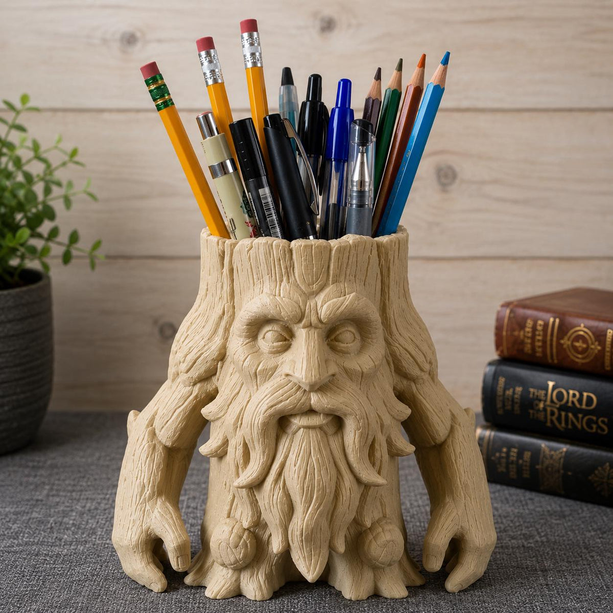 Tree Guardian Planter, Fantasy Tree Ent Plant Pot, Lord of the Rings Inspired Pen Holder, Brush Holder, Desk Organiser, Gift
