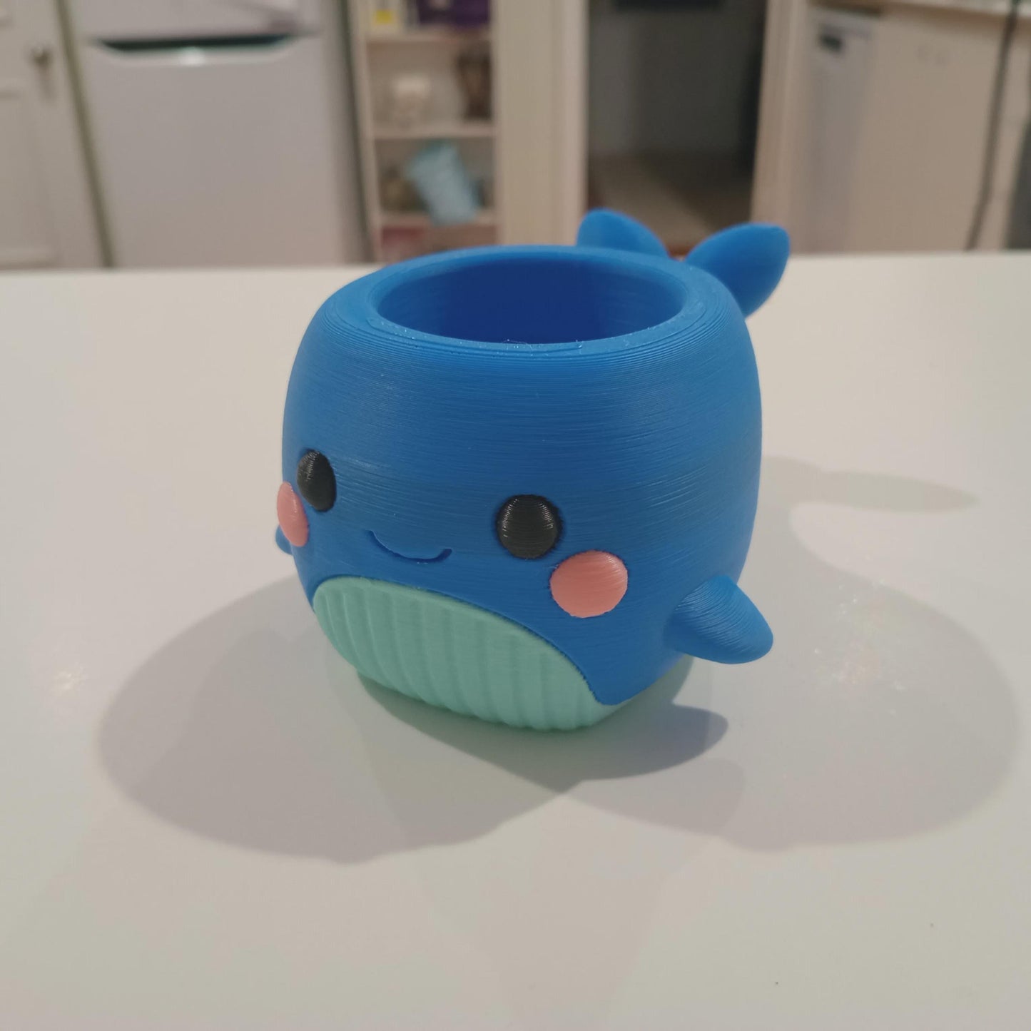 Chibi Whale Planter | 3D Printed Succulent Pot | Kawaii Desk Decor | Ocean Lover Gift