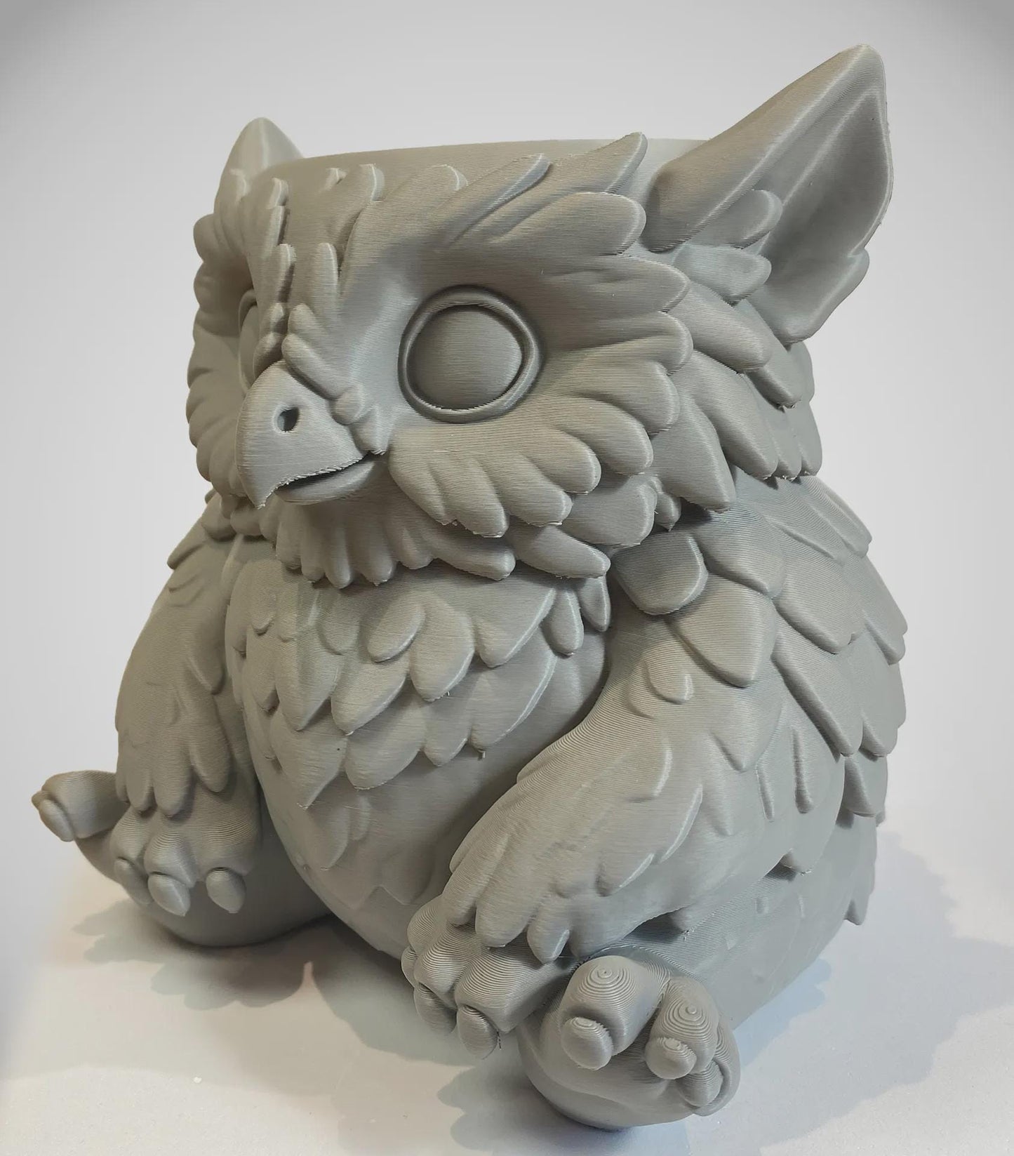 Chibi Owlbear Planter | D&D Owlbear Plant Pot | Baldur's Gate 3 Inspired Desk Planter | 3D Printed Succulent Pot | Dungeon Decor Gift