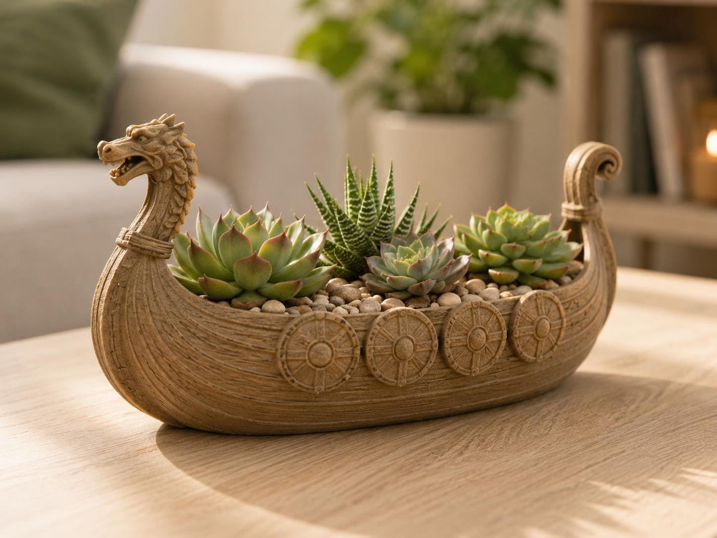 Viking Longship Planter | Norse Dragon Boat Succulent Pot | Nordic Plant Holder | Viking Decor | 3D Printed Planter | Small, Medium & Large