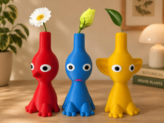 Pikmin Vase | Nintendo Inspired Planter | Cute Flower Holder | Gaming Room Decor | Gamer Gift | Geeky Home Decor | 3D Printed Vase