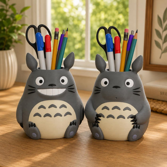 Totoro Planter - Cute Pen Holder, Anime Desk Container, Succulent Pot, Decoration Gift for Fans