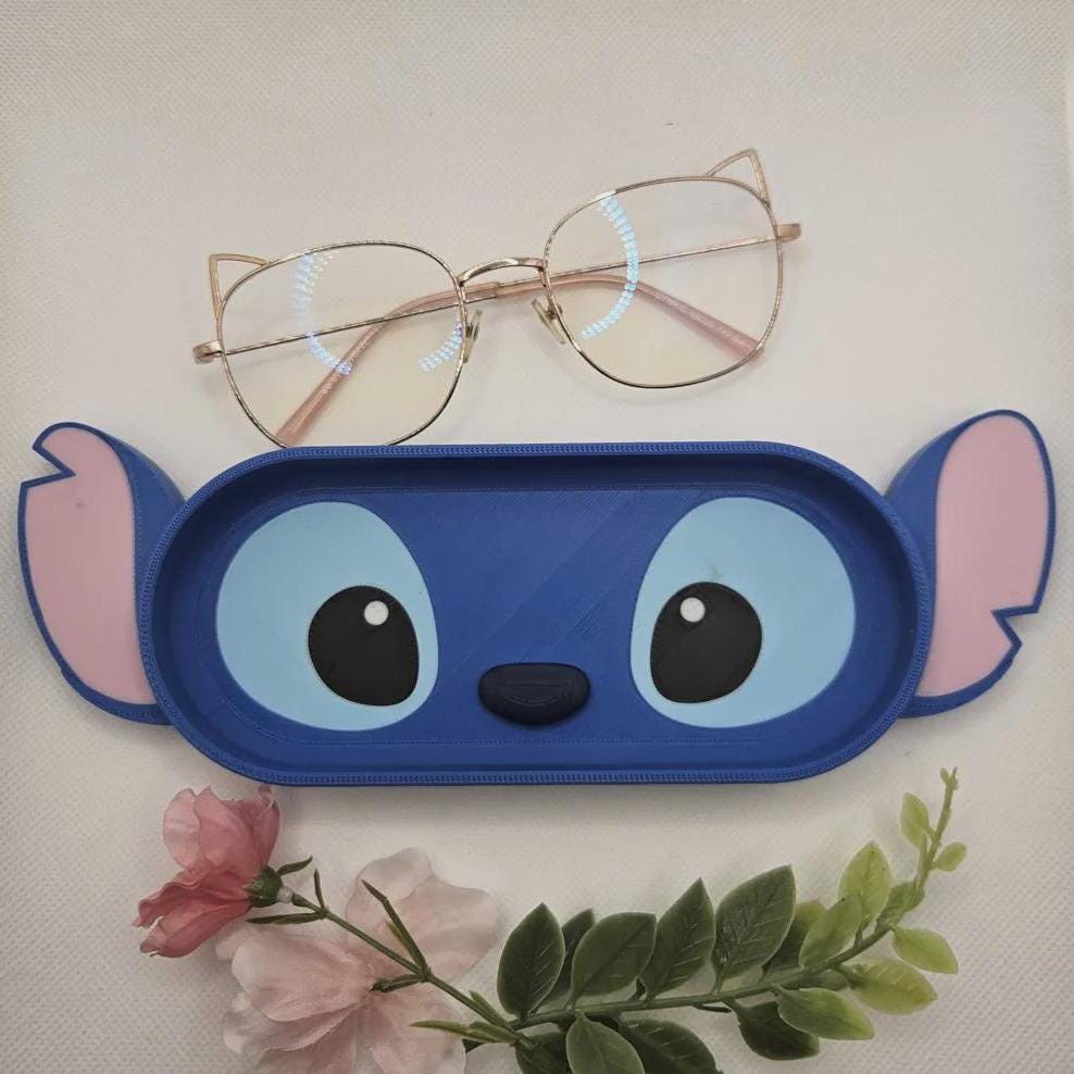 Stitch Glasses Holder Tray | Cute Eyeglasses Stand | Alien Catch All Tray | Disney Inspired Desk Organizer | Gift for Glasses Wearers