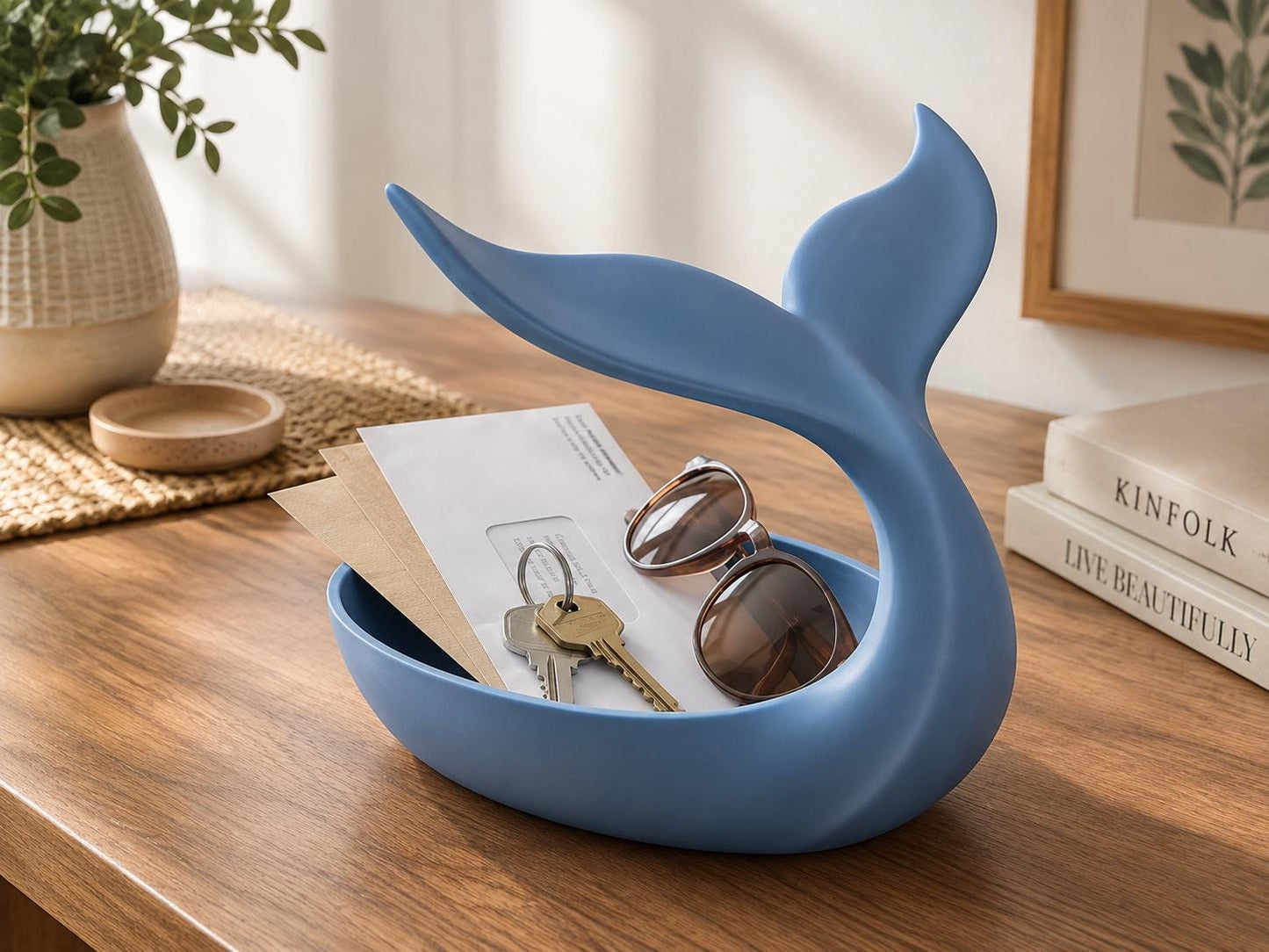 Whale Tail Catch All Tray | Whale Tail Bowl | Ocean Decor | Coastal Home Decor | Key Bowl | Entryway Organizer | 3D Printed Gift | Desk Tray