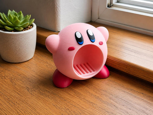Kirby Switch Game Holder | Nintendo Switch Cartridge Storage | 3D Printed Kirby Desk Organiser | Gamer Gift | Gaming Room Decor
