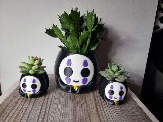 No Face Plant Pot | Spirited Away Inspired Planter | Studio Ghibli Decor | Anime Plant Pot | Succulent Planter | Ghibli Gift