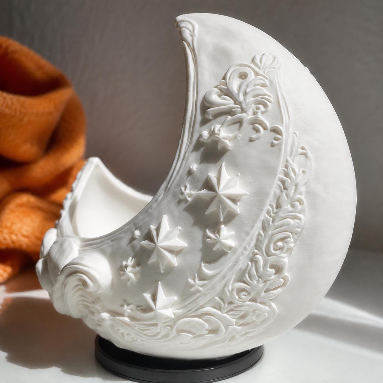 Crescent Moon Planter with Drip Tray | Celestial Plant Pot | Gothic Witchy Decor | Succulent Planter | Choose Your Colour