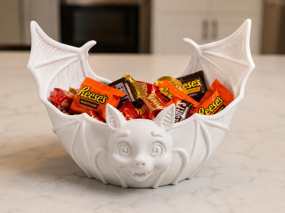 Cute Bat Candy Bowl & Planter | Halloween Decor | Spooky Bat Plant Pot | Trick or Treat Sweet Bowl | Gothic Halloween Decoration
