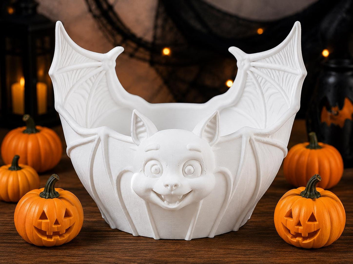 Cute Bat Candy Bowl & Planter | Halloween Decor | Spooky Bat Plant Pot | Trick or Treat Sweet Bowl | Gothic Halloween Decoration